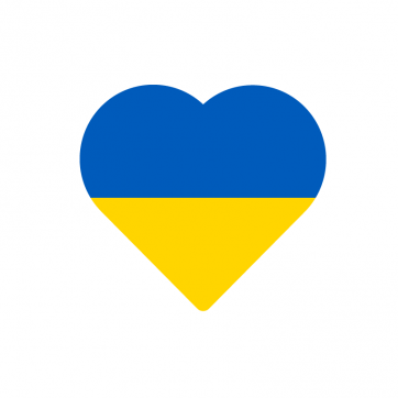 Ukraine Heart Flag
